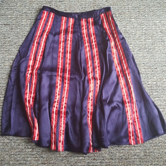 Anthropologie Dresses & Skirts - Anthropologie Nautical Silk Skirt